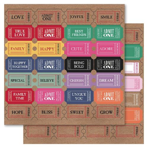 BLB Cardstock - Kinda Krafty Tickets Please