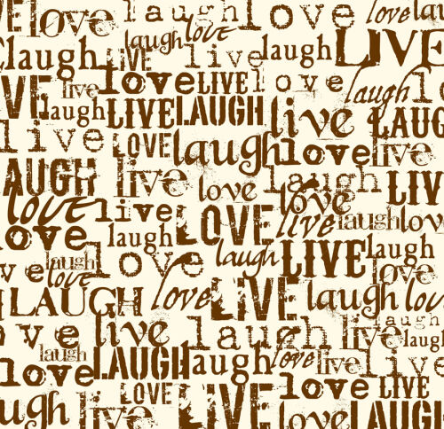 CNC Cardstock - Chocolate & Ivory Live Love Laugh