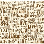 CNC Cardstock - Chocolate & Ivory Live Love Laugh