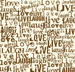 CNC Cardstock - Chocolate & Ivory Live Love Laugh