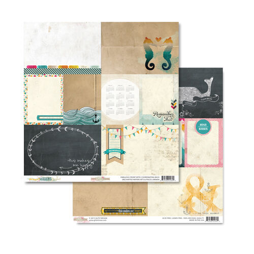 GLZ Cardstock - Uncharted Waters Bits & Pieces