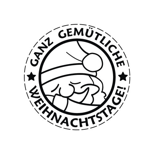 RYH Holzstempel rund - Ganz gemütliche Weihnachtstage