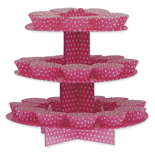DVC Cupcake Stand - Pink Polka Dot