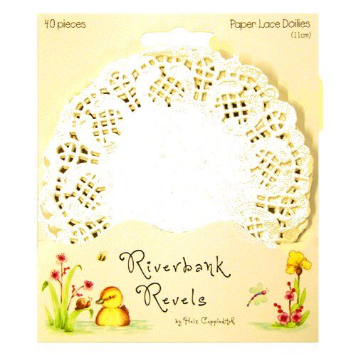 DVC Embellishment - Papierspitzen/TortendeckchenRiverbank Rebels weiss 11.5 cm