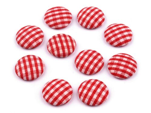 STK Textilbuttons 15 mm - Rot