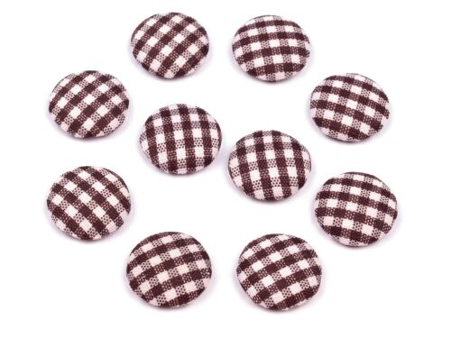 STK Textilbuttons 15 mm - Braun