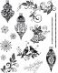 VID Clear Stempel - Weihnachtskugeln & Schnörkel