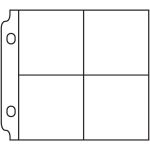 WRM Ring Photo Sleeves/Klarsichthüllen 4"x4" (4x 2"x2")