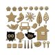 RRI Chipboard - Accents Owl & Birds Kraft