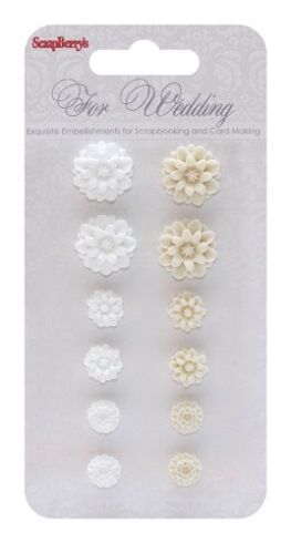 SCB Embellishments - Chrysanthemums For Wedding White &...