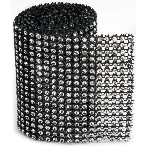 DRC Bling Ribbon - 8 Reihen Black Silver