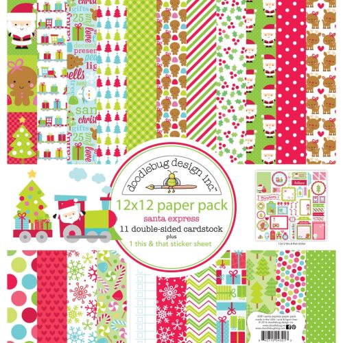 DDB Paper Pad 12"x12" - Santa Express