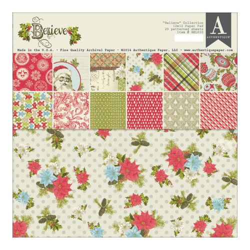 ATQ Paper Pad 12x12" - Believe