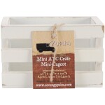 7G Wood Art - Vintage Photo Crate White Small 8.9x7x6.4...