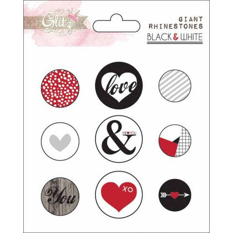 GLZ Giant Rhinestones - Black & White