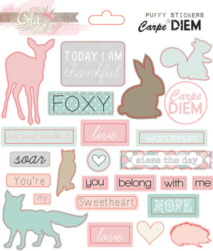 GLZ Sticker - Carpe Diem Puffy Words