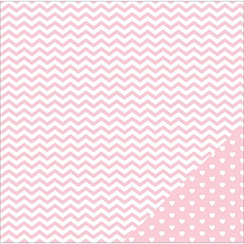 AMC Cardstock - Color of Memories Light Pink Chevron