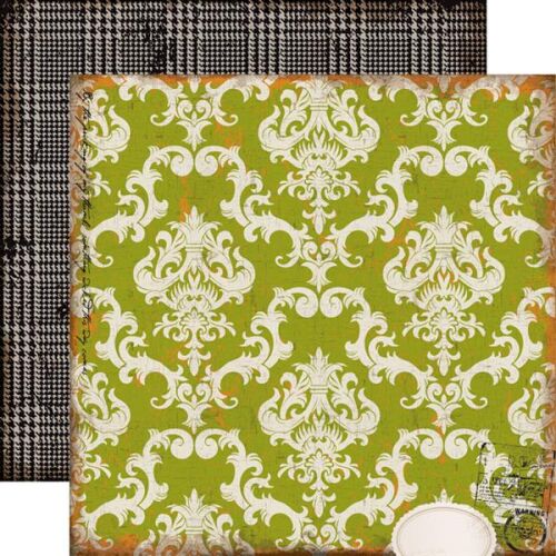 ECP Cardstock - Chillingsworth Manor Green Damask