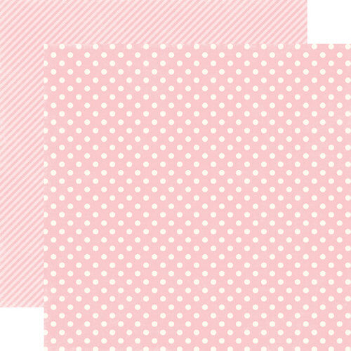 ECP Cardstock - Dots & Stripes Peony Small Dots