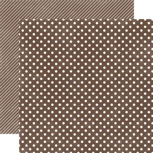 ECP Cardstock - Dots & Stripes Chestnut Small Dots