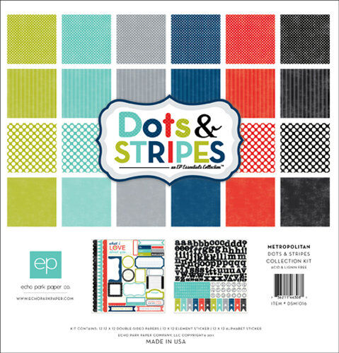 ECP Collection Kit 12x12" - Metropolitan Dots & Stripes