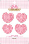 BLB Embellishments - Crochet Hearts Cotton Candy