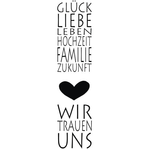 RYH Holzstempel - Glück Liebe Leben ...