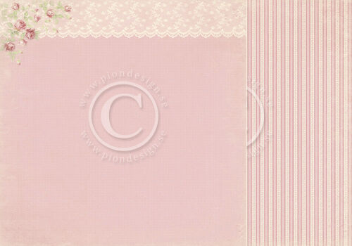 PIO Cardstock - Paris Flea Market Pink Lace