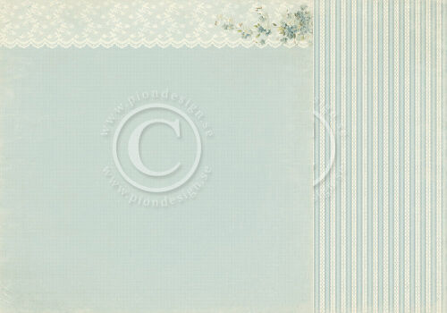 PIO Cardstock - Paris Flea Market Blue Lace