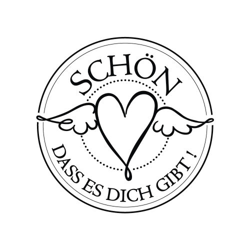 RYH Holzstempel rund - Schön, dass es Dich gibt