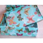SRH Aufbewahrung - Pappschachtel Butterflies Blue