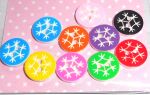 SRH Embellishments - Buttons/Knöpfe Snowflake Mix 13 mm