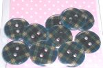 SRH Embellishments - Buttons/Knöpfe Tartan Blue