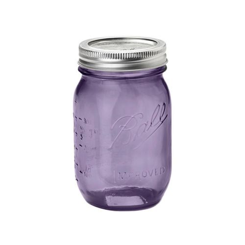 LWC Einmachglas/Kerr Regular Mouth Mason Jar Purple 1 Pint