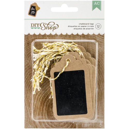 AMC Embellishments - DIY Shop Chalkboard Tags Kraft