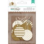 AMC Embellishments - DIY Shop Tags Round Gold Glitter