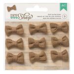 AMC Embellishments - DIY Shop Dark Burlap Bows 1"