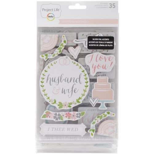 AMC Becky Higgins Project Life - Chipboard Sticker Southern Weddings