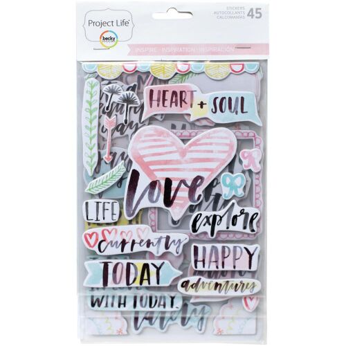 AMC Becky Higgins Project Life - Chipboard Sticker Inspire
