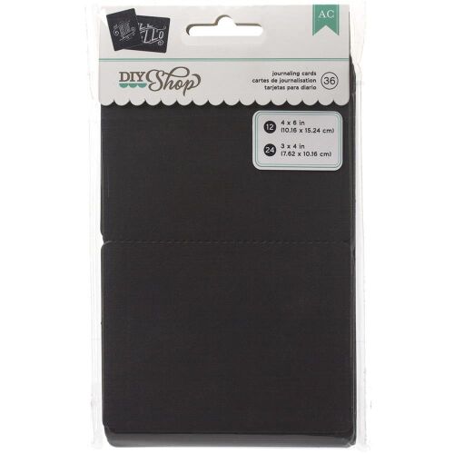 AMC Journaling Cards - DIY Shop Black