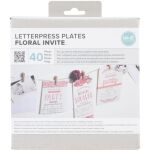 WRM Lifestyle Crafts - Letterpress Printing Plates Floral Invite