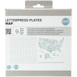 WRM Lifestyle Crafts - Letterpress Printing Plates Map