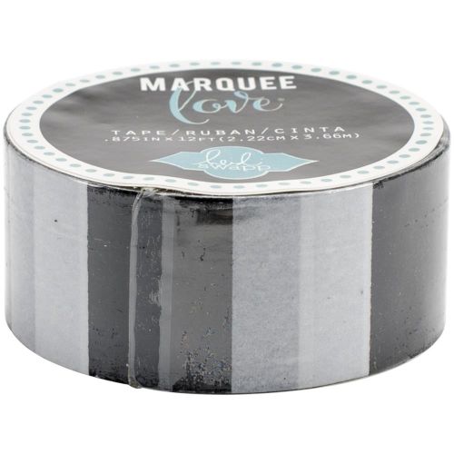 HSW Washi Tape 2 cm - Marquee Love Black & White Stripe