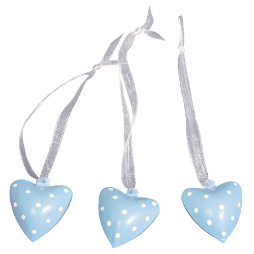 RYH Embellishment - Metallglöckchen in Herzform Hellblau