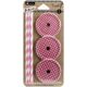 HRT Lid w/Straw Inserts für regular Mouth Jars Mason Pink Dots