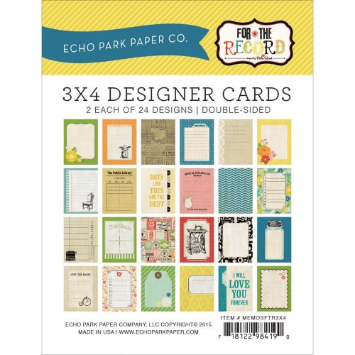 ECP Designer Cards 3x4" - For The Record