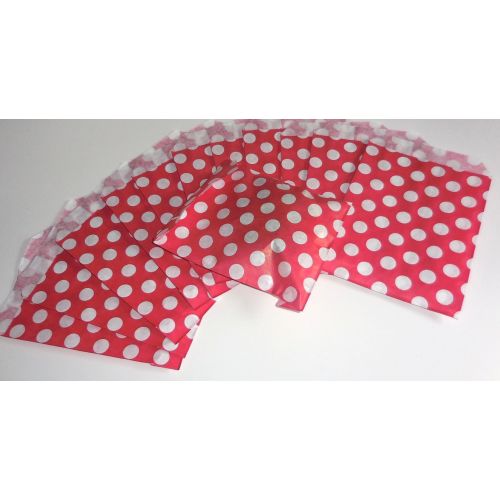 SRH Papiertüten - Candy Bags/Flachbeutel Red Polka Dot