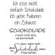 EFC Clear Stempel - Ich esse nicht einfach Schokolade