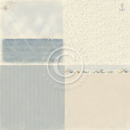 PIO Cardstock - Shoreline Treasures 6x6 Sailing