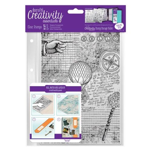 DOC Clear Stamps - A5 Hintergrundstempel Steampunk